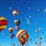 Hot air balloons releasing