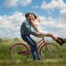 Couple on a bicycle