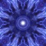 Blue fractal geometric shape.